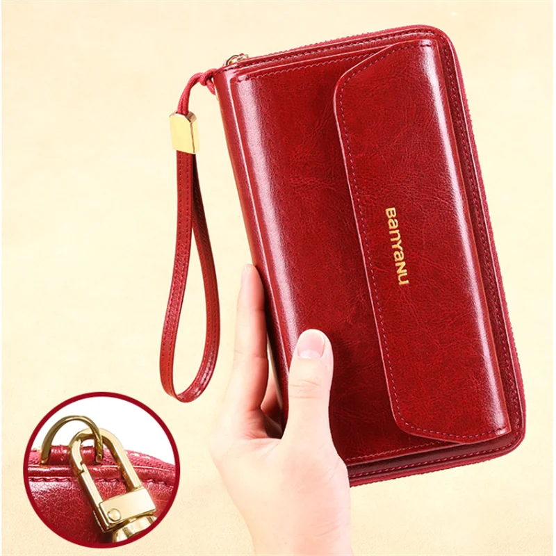 Women's Leather  Clutch Lady Shoulder Bags