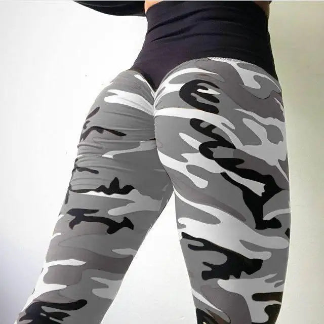 High Waist Camo Leggings Women Fitness Slim Leggings High Elastic Hip Liftting Gym Outdoor Trainning Fashion Knit Yoga Tights