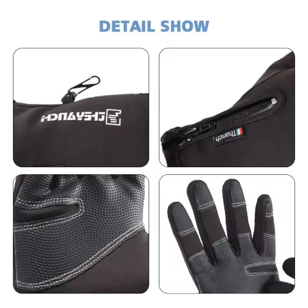 Waterproof Thermal Winter Gloves – Touchscreen Windproof Gloves for Running, Hiking, and Skiing