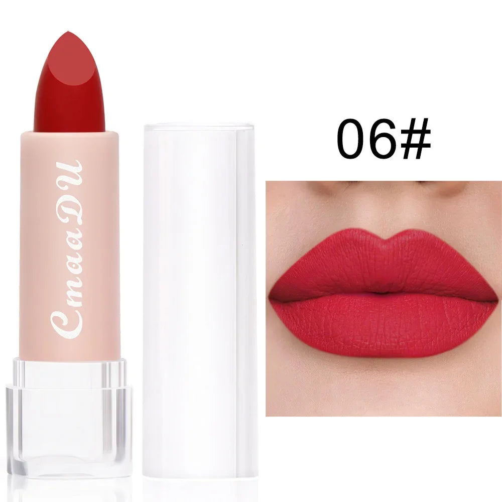 1PC Matte Nude Lipstick Waterproof Long Lasting