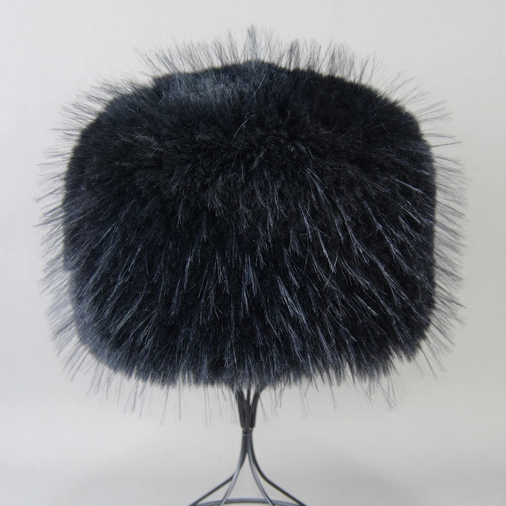 Autumn and Winter 2024 Women’s Fashion Dome Hat – False Raccoon Fur Russian Mongolian Style