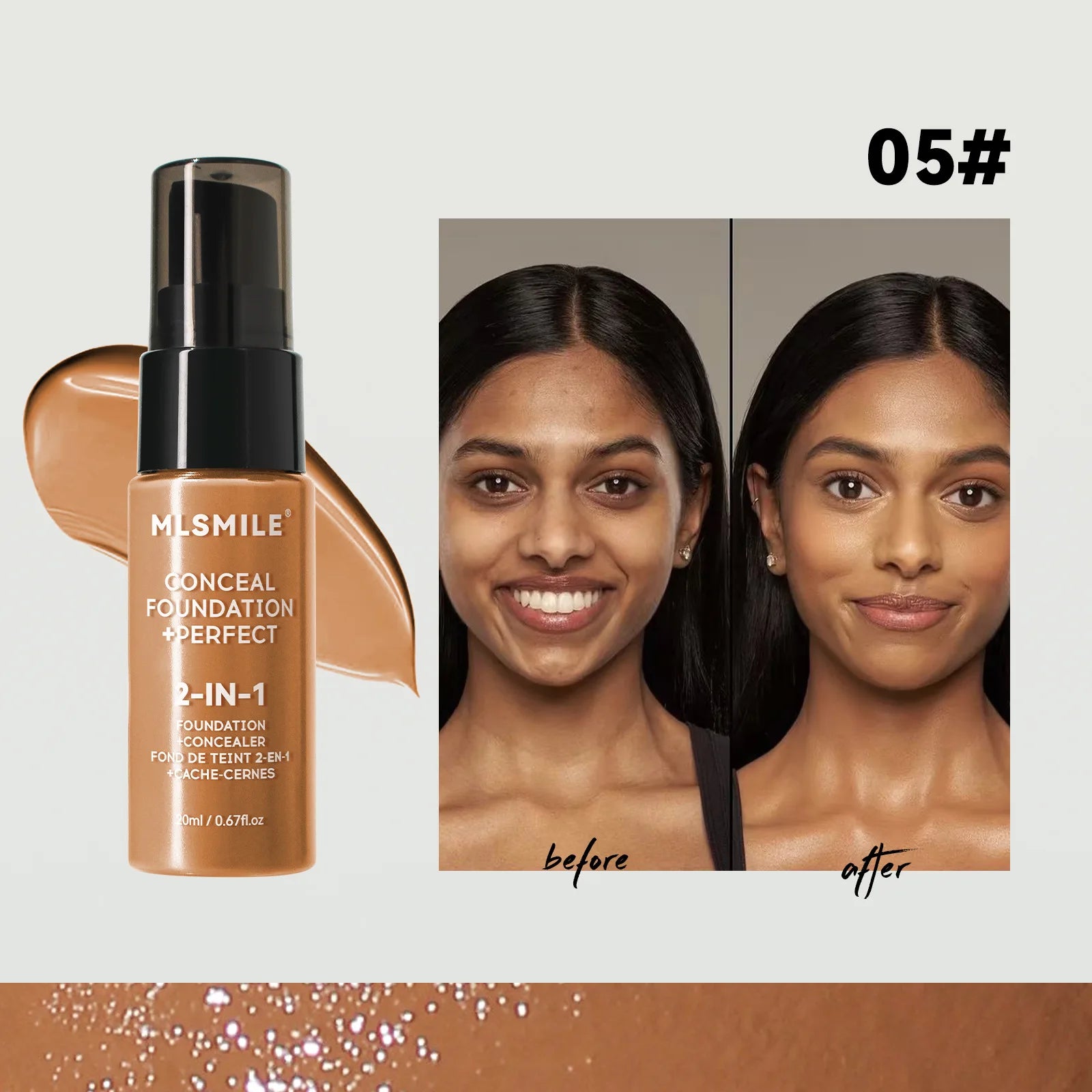 Concealer Matte Foundation BB Cream Oil Control Pre-Makeup Primer Natural Waterproof and Long-lasting Makeup Foundation Makeup