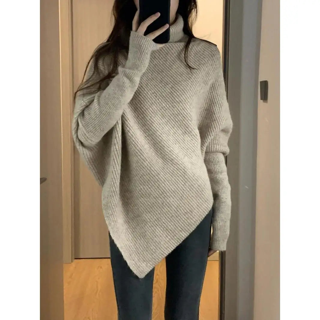 Autumn Winter New Women's Sweater Fashion Chic Casual Turtleneck