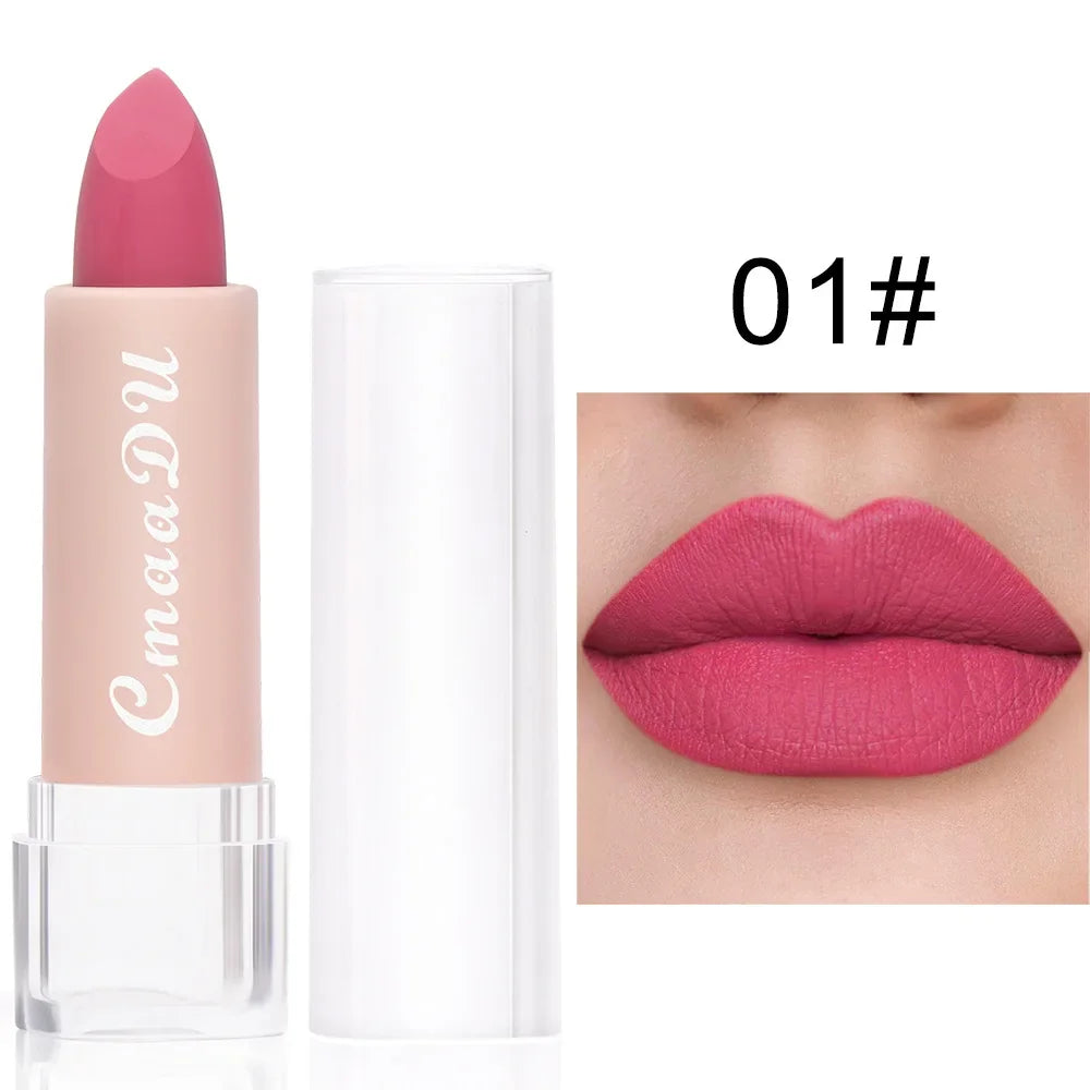 1PC Matte Nude Lipstick Waterproof Long Lasting