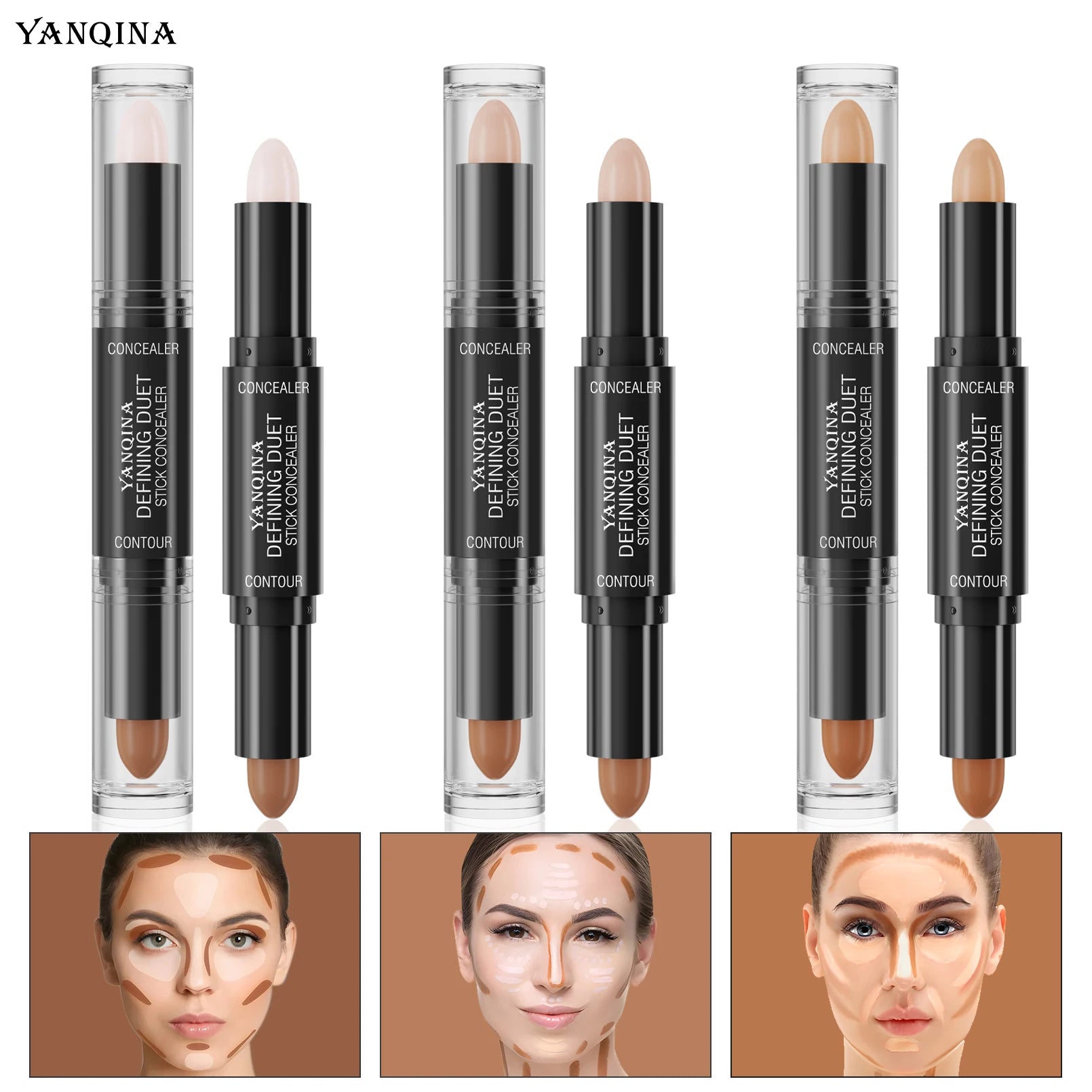 1PC Face Foundation Concealer Pen Long Lasting Dark Circles Corrector Contour Concealers Stick Cosmetic Makeup