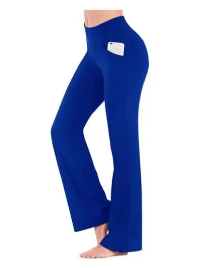 Ogilvy Mather Solid Elegant Female  Flared Wide Killer High Waist Career Long Trousers