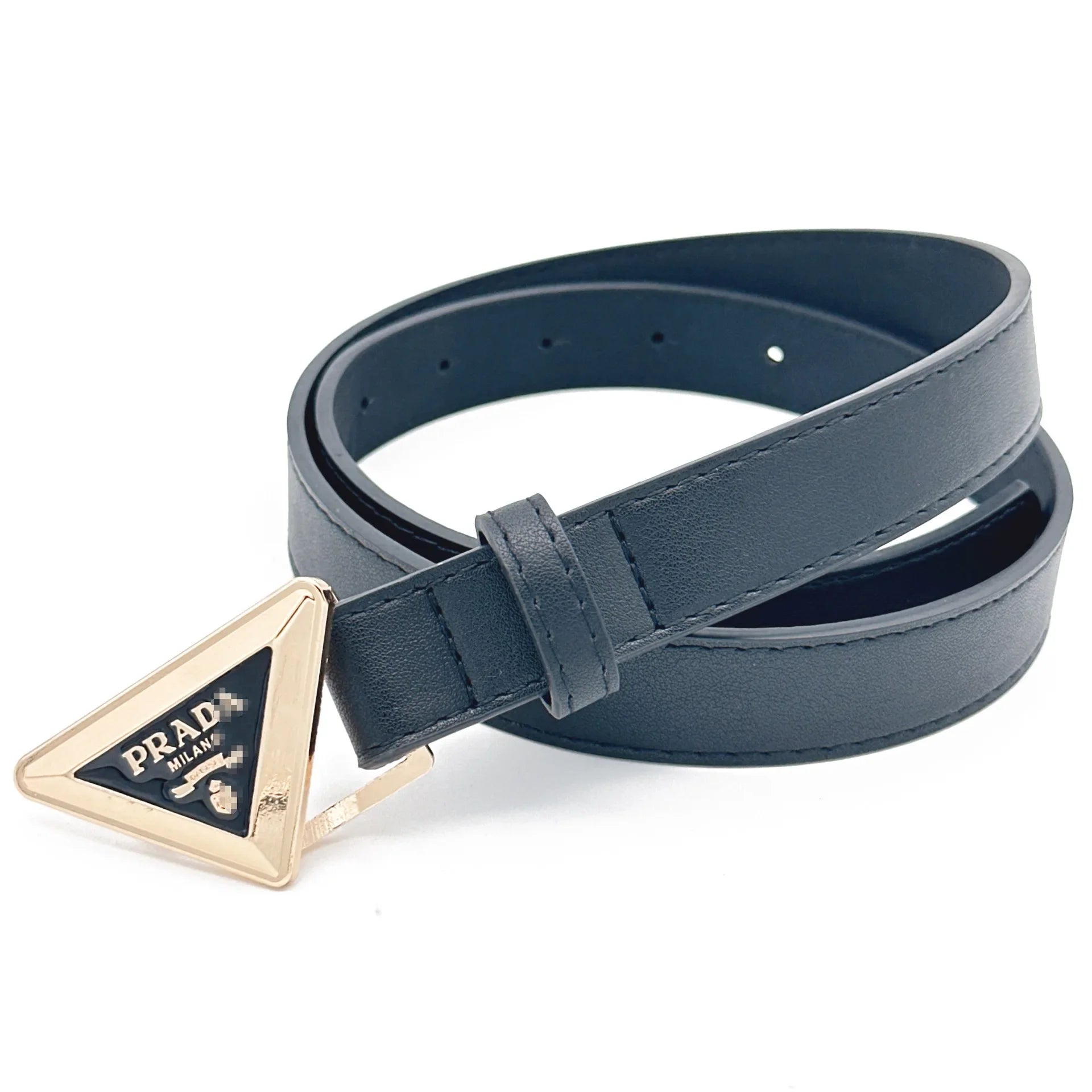 Versatile Leather Belt – Simple Thin Waist Strap with Luxury Slide Buckle for Women