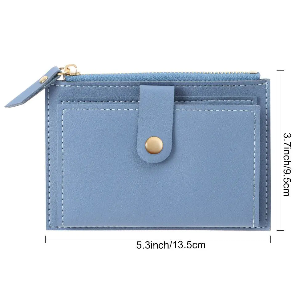 Solid Color PU Leather Mini Coin Purse