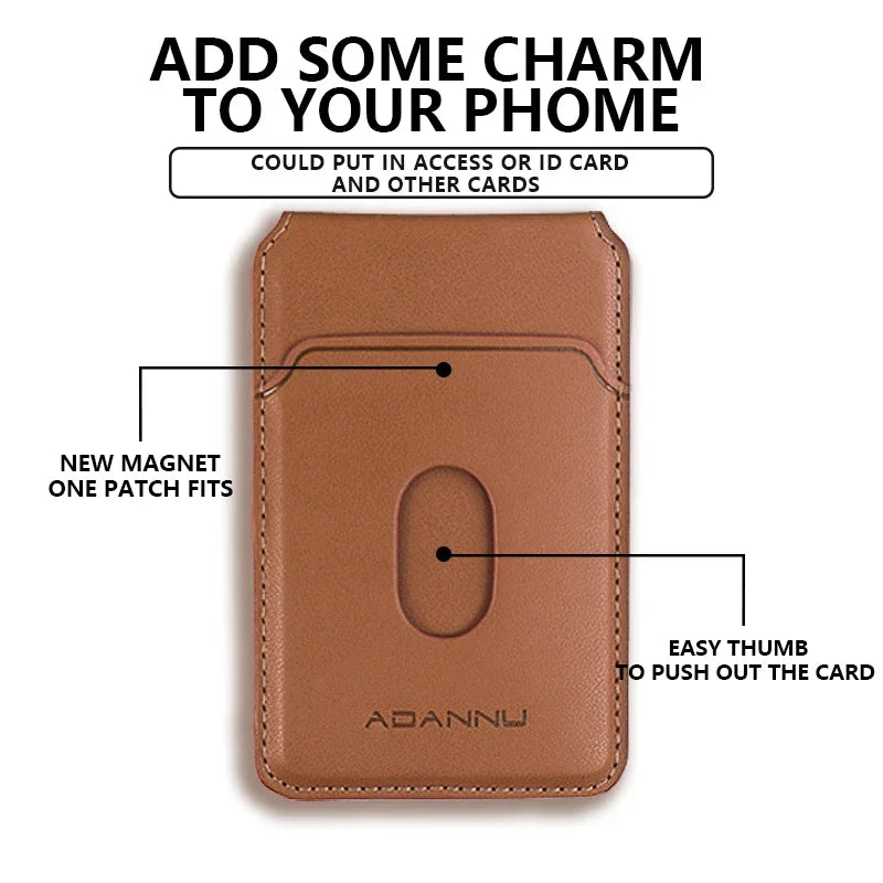 Luxury Leather Wallet Phone Magsafe Magnetic Card Holder