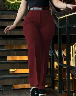 Ogilvy Mather Solid Elegant Female Lady Women's Legs Pants Palazzo Flared Wide Killer High Waist